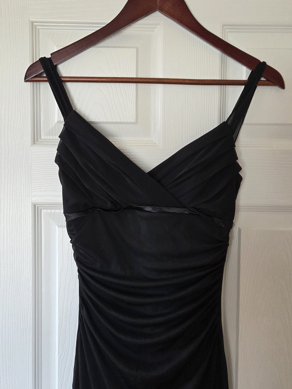 Ruby Rox Black High-Low V-Neck Evening Dress - Picture 4 of 6